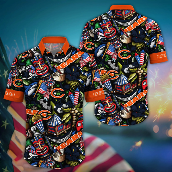 Chicago Bears NFL Flower Hawaii Shirt And Tshirt For Fans, Summer Shirts H50036