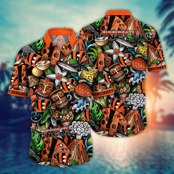 Cincinnati Bengals NFL Flower Hawaii Shirt And Tshirt For Fans, Custom Summer Football Shirts NA49896