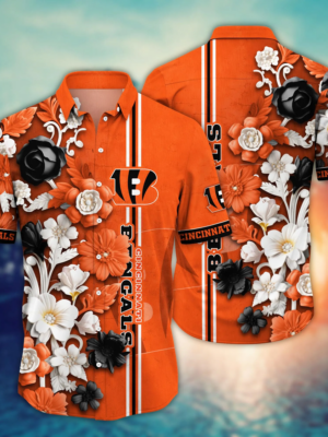 Cincinnati Bengals NFL Flower Hawaii Shirt And Tshirt For Fans, Summer Football Shirts NA49738