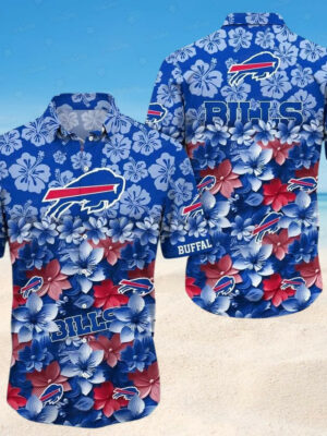 Custom Buffalo Bills Floral Bliss Hawaiian Shirt - TeeAloha