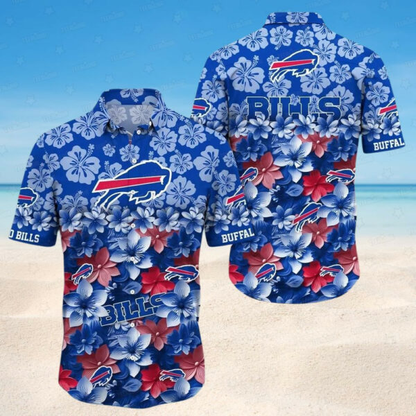 Custom Buffalo Bills Floral Bliss Hawaiian Shirt - TeeAloha