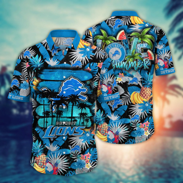 Detroit Lions NFL Flower Hawaii Shirt And Tshirt For Fans, Summer Football Shirts NA49548