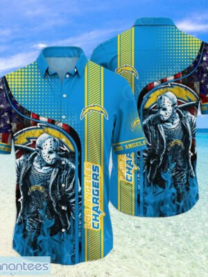 Sport-Team Los Angeles Chargers Jason Voorhees US Flag Hawaiian Shirt Summer Aloha Shirt