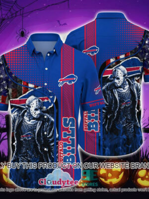 Sport-Team Buffalo Bills Jason Voorhees US Flag Hawaiian Shirt Summer Aloha Shirt