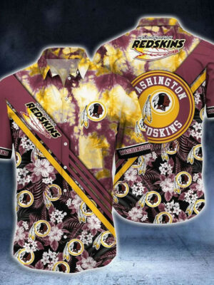 Sport-Team Washington Redskins Tropical Pattern New Hot Trend Hawaiian Shirt V2 Summer Aloha Shirt