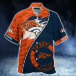 Sport-Team Denver Broncos Orange Navy Blue Hawaiian Shirt V2 Summer Aloha Shirt