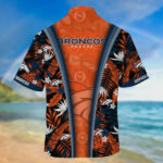 Sport-Team Denver Broncos Orange Navy Blue Hawaiian Shirt V2 Summer Aloha Shirt