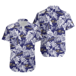 Sport-Team Baltimore Ravens Tropical Leafs Hawaiian Shirt Summer Aloha Shirt