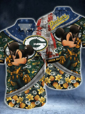 Sport-Team Green Bay Packers Mickey Hawaiian Shirt Summer Aloha Shirt