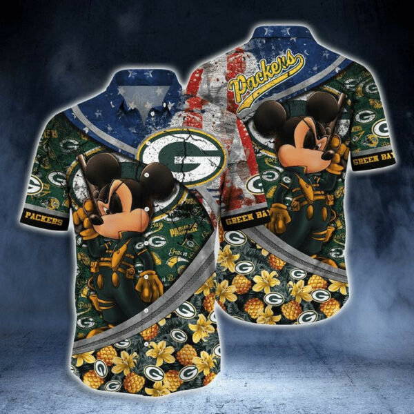 Sport-Team Green Bay Packers Mickey Hawaiian Shirt Summer Aloha Shirt