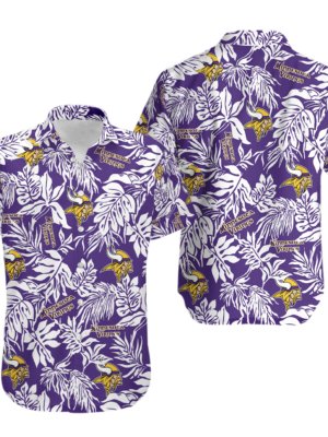 Sport-Team Minnesota Vikings Tropical Leafs Hawaiian Shirt Summer Aloha Shirt