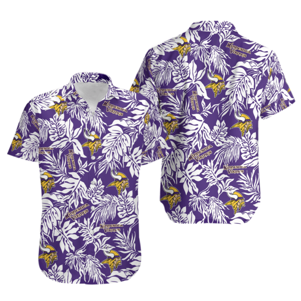 Sport-Team Minnesota Vikings Tropical Leafs Hawaiian Shirt Summer Aloha Shirt