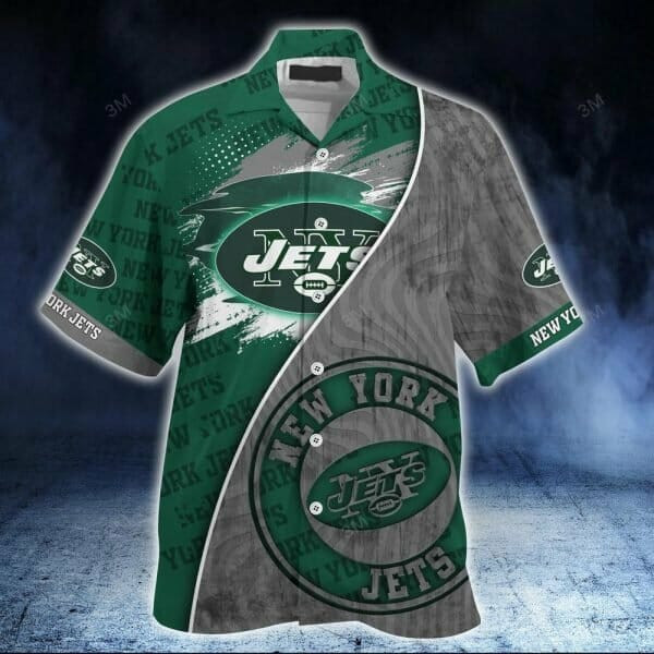 Sport-Team New York Jets Green Grey Hawaiian Shirt Summer Aloha Shirt