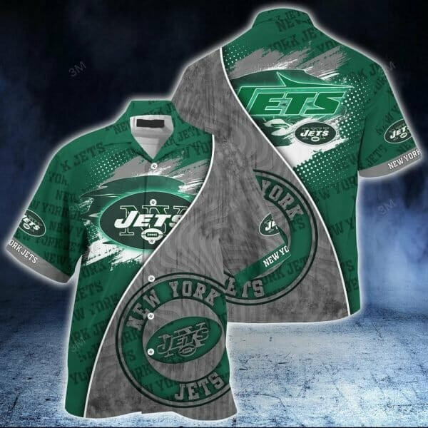Sport-Team New York Jets Green Grey Hawaiian Shirt Summer Aloha Shirt