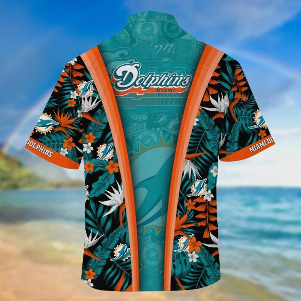 Sport-Team Miami Dolphins Aqua Black Hawaiian Shirt Summer Aloha Shirt