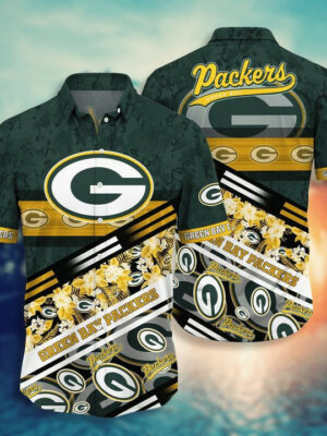 Sport-Team Green Bay Packers Tropical Flower Hawaiian Shirt Summer Aloha Shirt