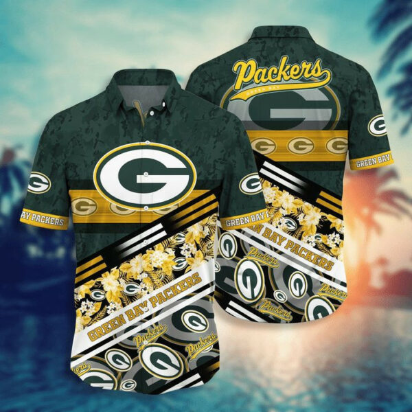 Sport-Team Green Bay Packers Tropical Flower Hawaiian Shirt Summer Aloha Shirt