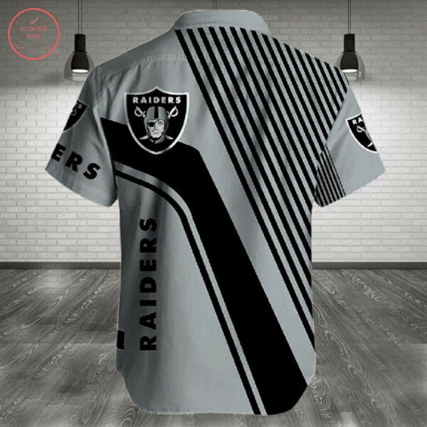 Sport-Team Las Vegas Raiders Silver Black Hawaiian Shirt Summer Aloha Shirt