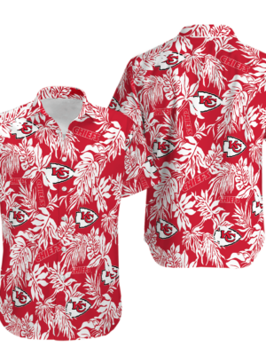 Sport-Team Kansas City Chiefs Tropical Leafs Hawaiian Shirt Summer Aloha Shirt