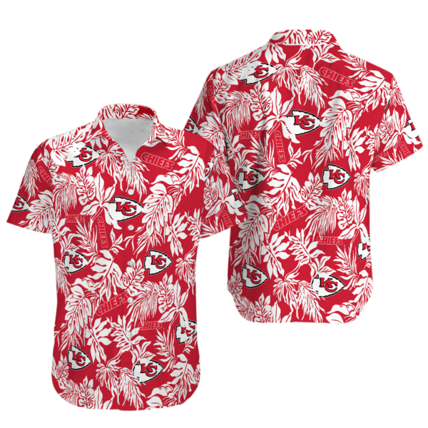 Sport-Team Kansas City Chiefs Tropical Leafs Hawaiian Shirt Summer Aloha Shirt