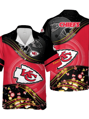 Sport-Team Kansas City Chiefs Red Black Hawaiian Shirt Summer Aloha Shirt
