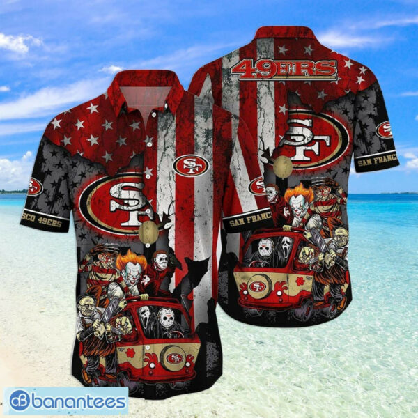 Sport-Team San Francisco 49ers Jason Voorhees US Flag Hawaiian Shirt Summer Aloha Shirt