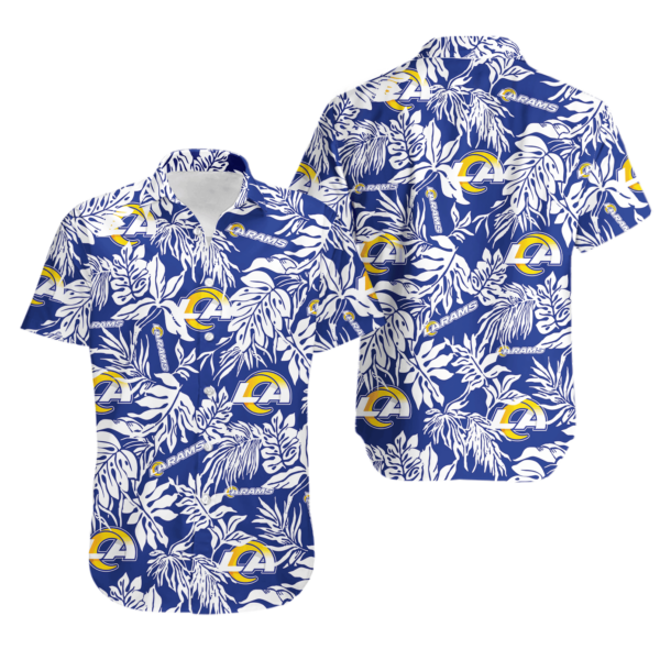 Sport-Team Los Angeles Rams Tropical Leafs Hawaiian Shirt Summer Aloha Shirt