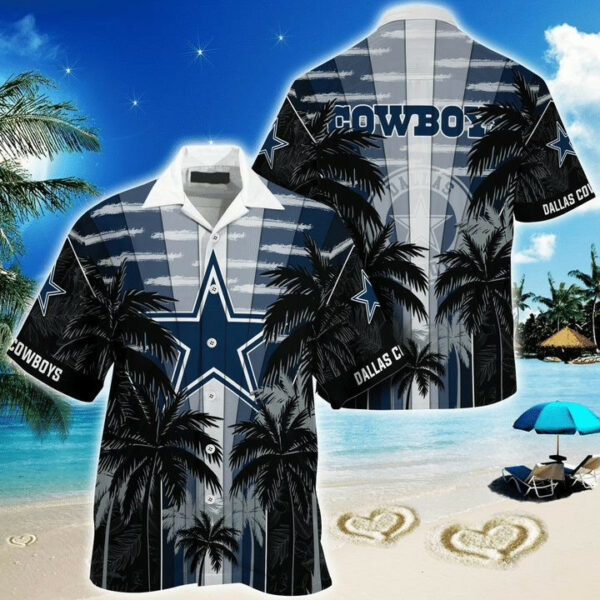Sport-Team Dallas Cowboys Star Rise Up In Coconut Forest Hawaiian Shirt Summer Aloha Shirt