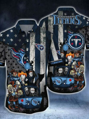 Sport-Team Tennessee Titans Halloween Hawaiian Shirt Summer Aloha Shirt