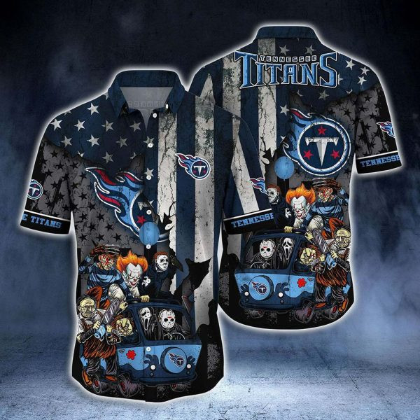 Sport-Team Tennessee Titans Halloween Hawaiian Shirt Summer Aloha Shirt