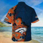 Sport-Team Denver Broncos Navy Blue Orange Hawaiian Shirt Summer Aloha Shirt