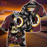 Sport-Team Washington Redskins Mickey And Floral Summer Hawaiian Shirt Summer Aloha Shirt