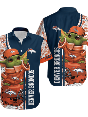 Sport-Team Denver Broncos Baby Yoda Hawaiian Shirt Summer Aloha Shirt