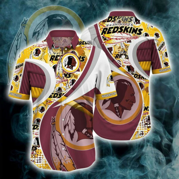 Sport-Team Washington Redskins Short Style Hot Trending Hawaiian Shirt Summer Aloha Shirt