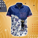 Sport-Team New York Giants Black Cat Navy Blue Hawaiian Shirt Summer Aloha Shirt