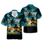 Sport-Team Jacksonville Jaguars Coconut Sun Teal Hawaiian Shirt Summer Aloha Shirt