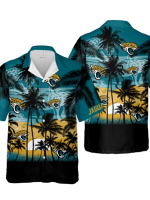 Sport-Team Jacksonville Jaguars Coconut Sun Teal Hawaiian Shirt Summer Aloha Shirt