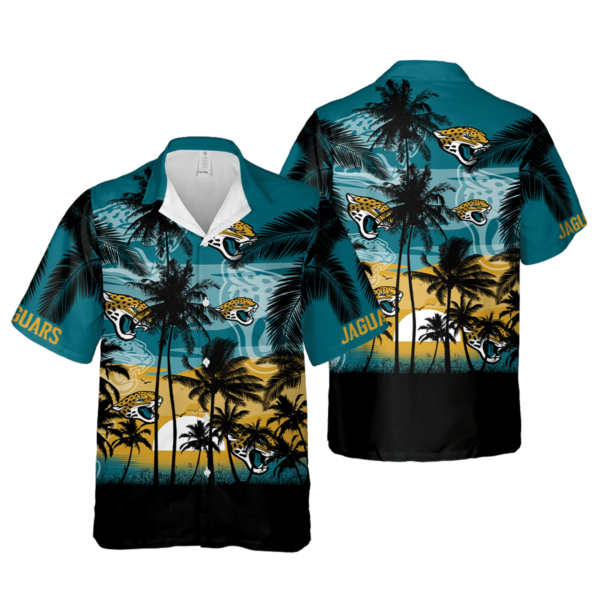Sport-Team Jacksonville Jaguars Coconut Sun Teal Hawaiian Shirt Summer Aloha Shirt