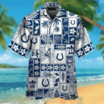 Sport-Team Indianapolis Colts White Blue Hawaiian Shirt Summer Aloha Shirt