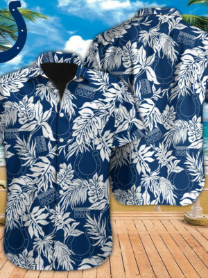 Sport-Team Indianapolis Colts Tropical Leafs Hawaiian Shirt Summer Aloha Shirt