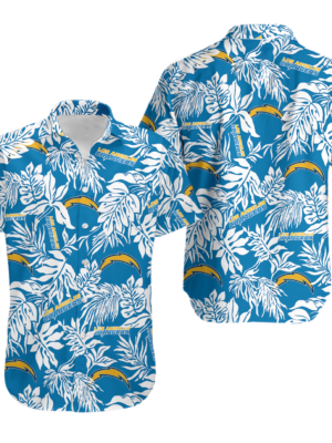 Sport-Team Los Angeles Chargers Tropical Leafs Hawaiian Shirt Summer Aloha Shirt