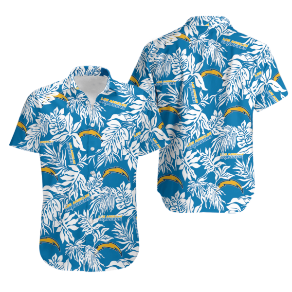 Sport-Team Los Angeles Chargers Tropical Leafs Hawaiian Shirt Summer Aloha Shirt