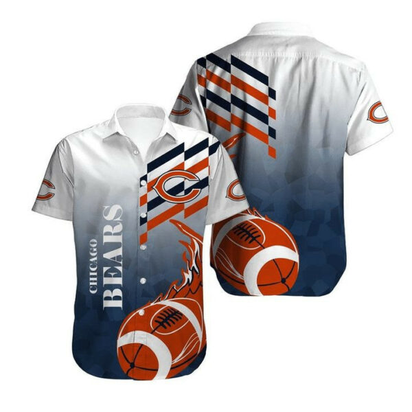 Sport-Team Chicago Bears Fire Ball In White Hawaiian Shirt Summer Aloha Shirt