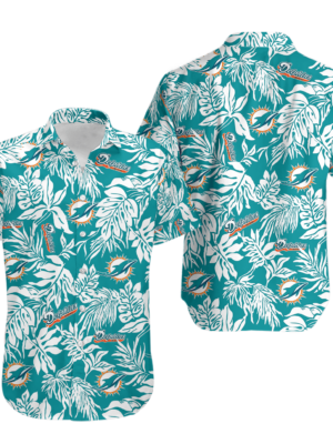 Sport-Team Miami Dolphins Tropical Leafs Hawaiian Shirt Summer Aloha Shirt
