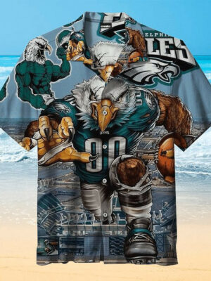Sport-Team Philadelphia Eagles Mascot Version Hawaiian Shirt Summer Aloha Shirt
