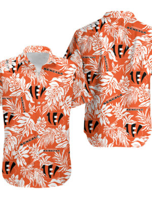 Sport-Team Cincinnati Bengals Tropical Leafs Hawaiian Shirt Summer Aloha Shirt
