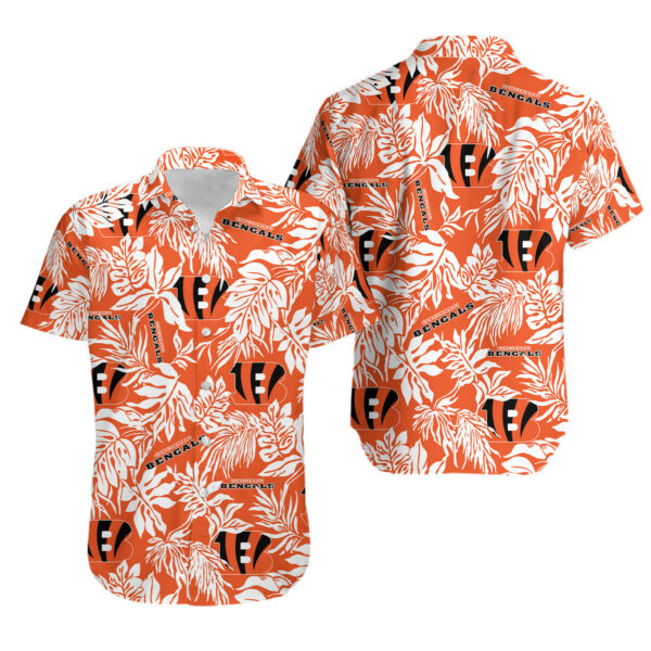 Sport-Team Cincinnati Bengals Tropical Leafs Hawaiian Shirt Summer Aloha Shirt