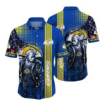 Sport-Team Los Angeles Rams Jason Vorhees US Flag Hawaiian Shirt Summer Aloha Shirt