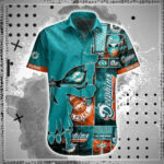 Sport-Team Miami Dolphins Aqua Punisher Skull Hawaiian Shirt Summer Aloha Shirt