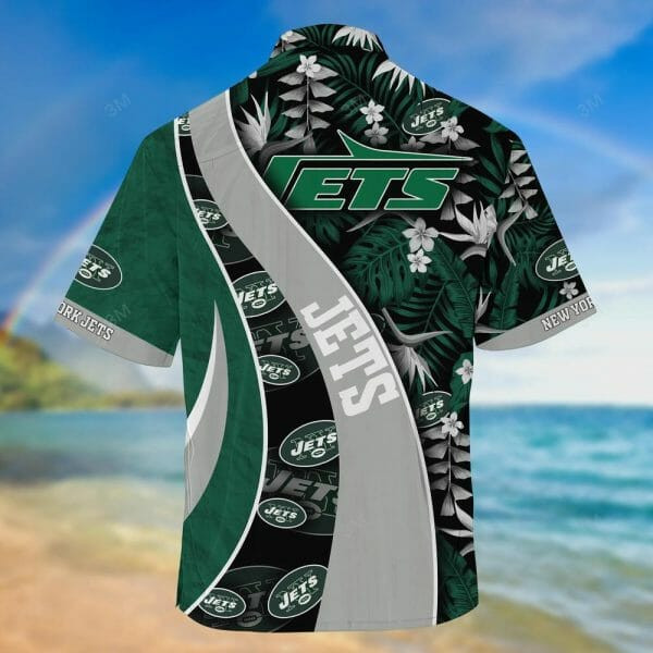 Sport-Team New York Jets Green Grey Hawaiian Shirt V3 Summer Aloha Shirt